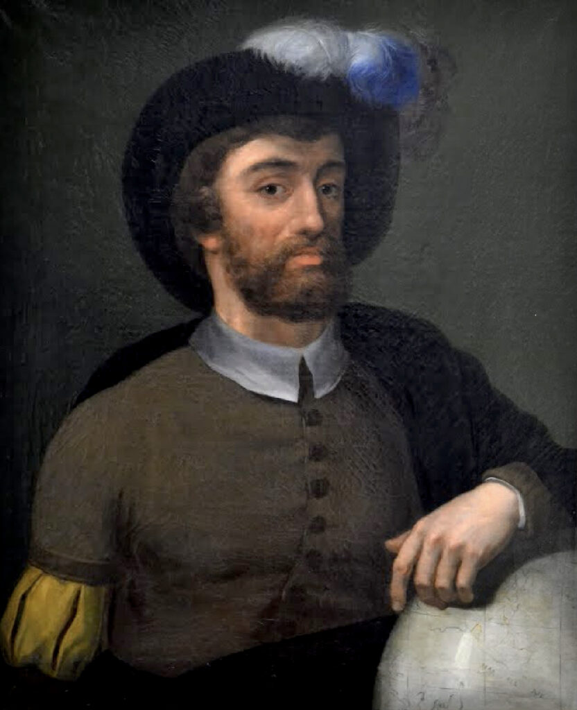 A portrait of Juan Sebastian Elcano.