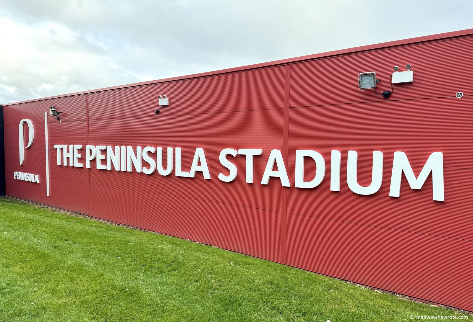 Exterior of the Peninsula Stadium.