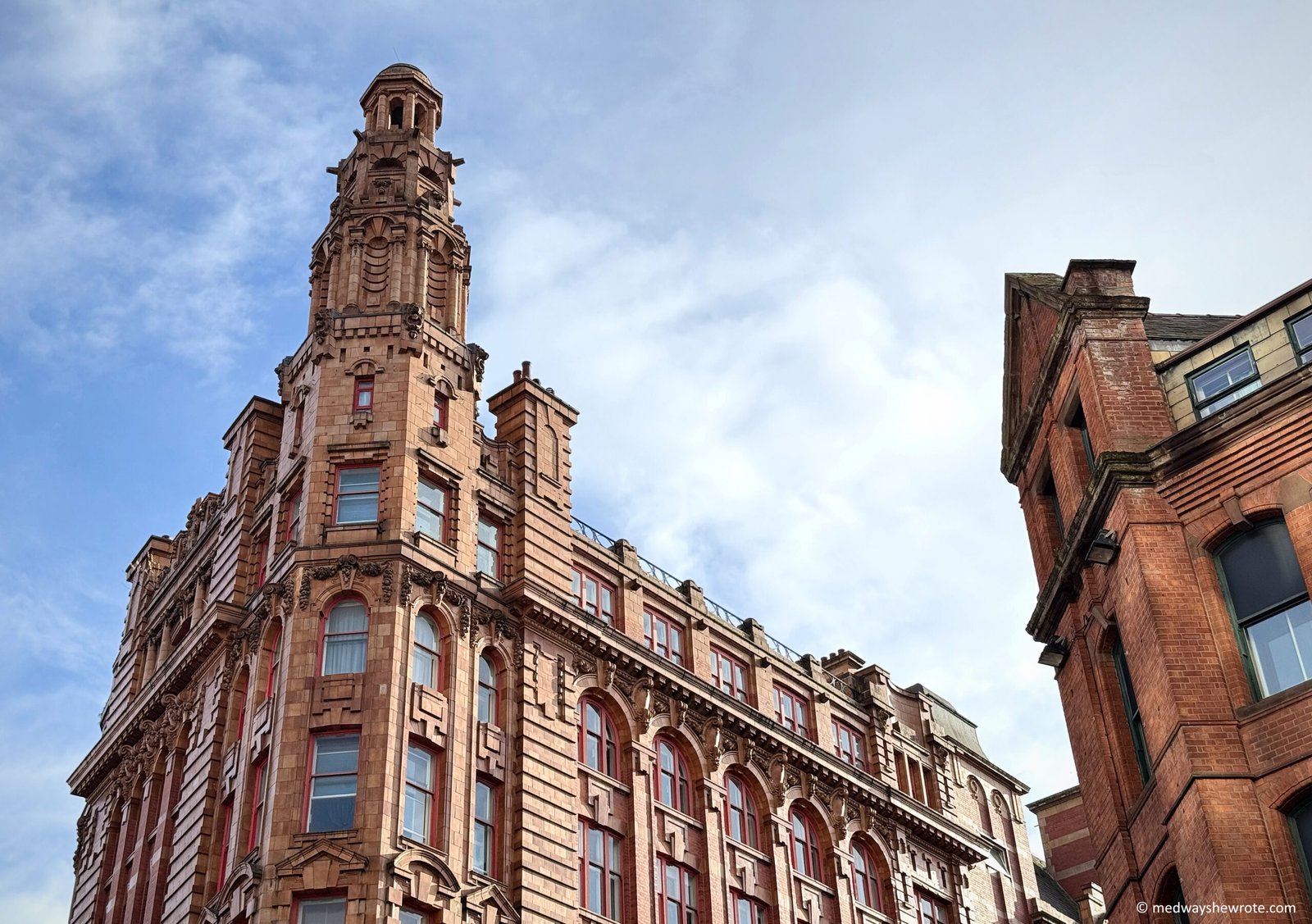 Red brick buildings in Manchester.