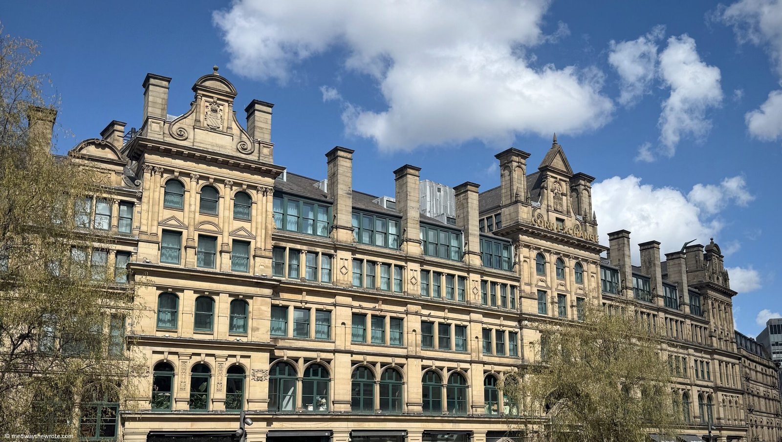 The Corn Exchange, Manchester, on a sunny day.