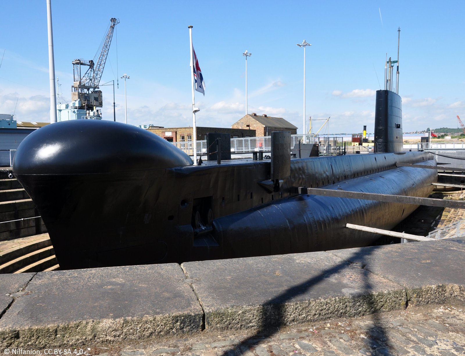 HM Submarine Ocelot at Chatham Dockyard.