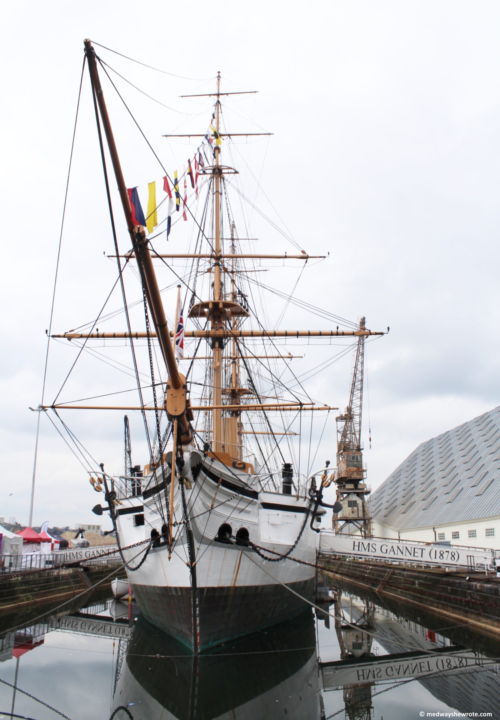 HMS Gannet at Chatham Dockyard.